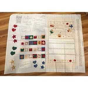 VTG Christmas Angel Chorus Children Advent Calendar Cut Sew Fabric Panel Craft